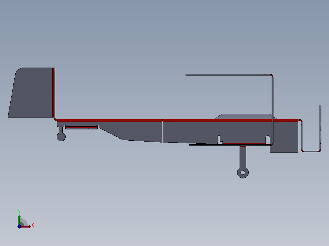滑翔机（SW纯钣金，可展开前视图
