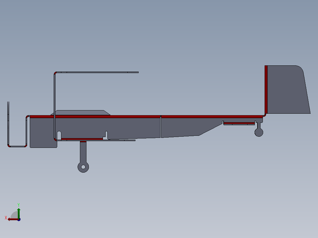 滑翔机（SW纯钣金，可展开后视图
