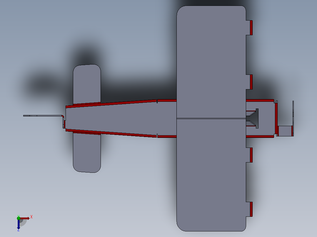 滑翔机（SW纯钣金，可展开俯视图