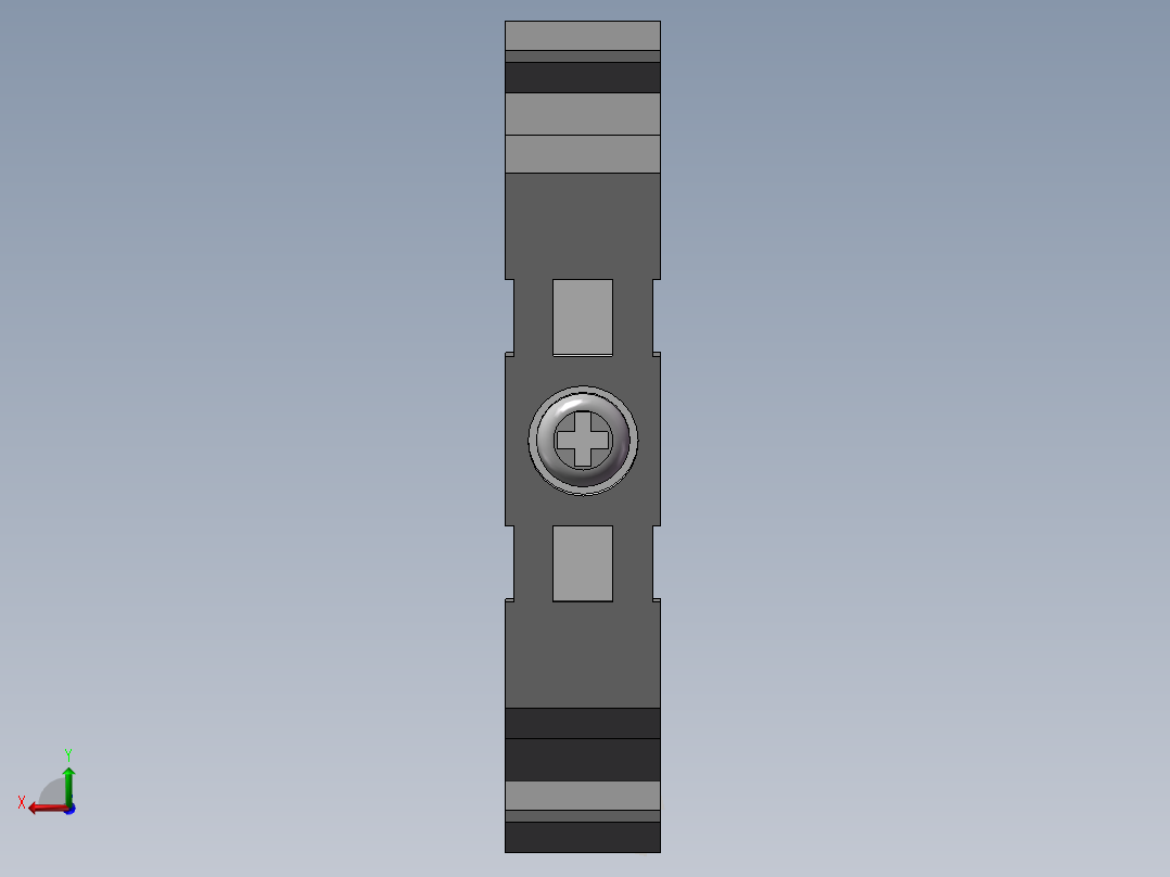 端子固定件后视图