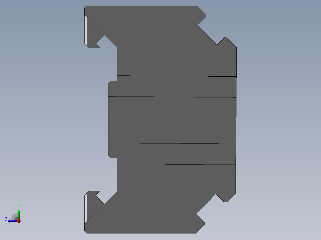 端子固定件右视图
