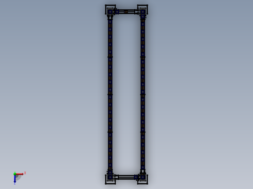 循环回流旋转倍速链线 3D模型（SolidWorks_ProE设计，提供step(stp)文件）俯视缩略图