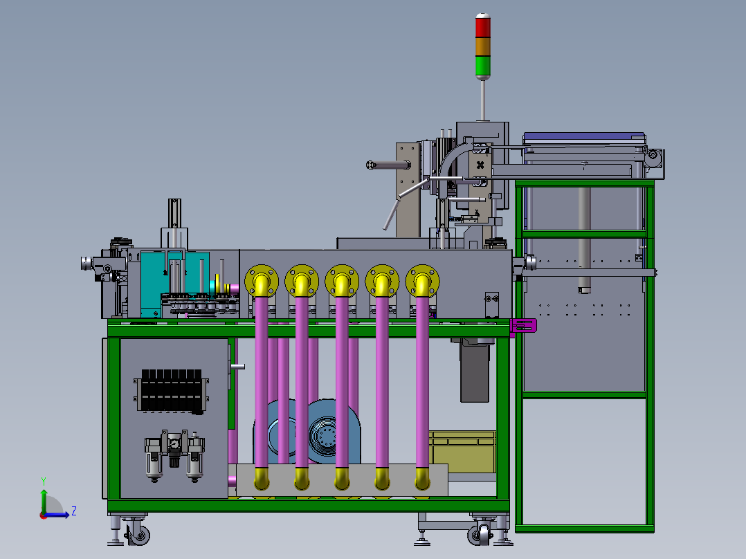 自动涂装生产线设备左视图