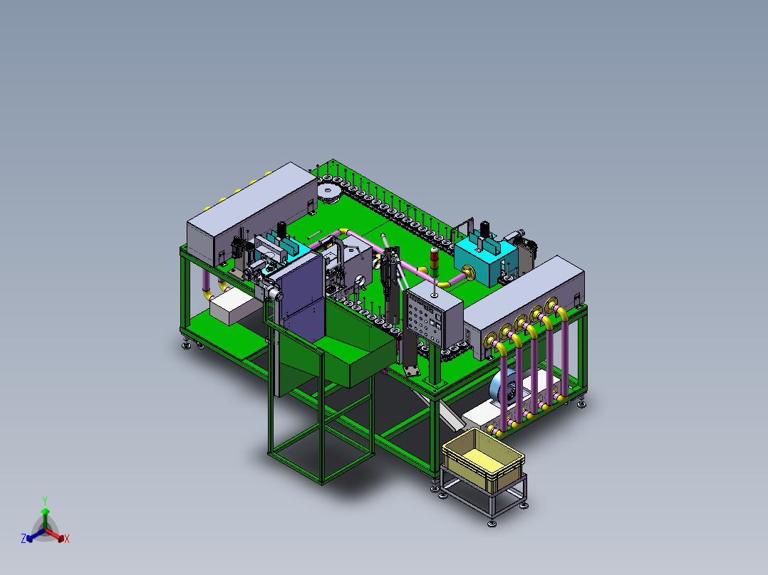 自动涂装生产线设备正等轴测图