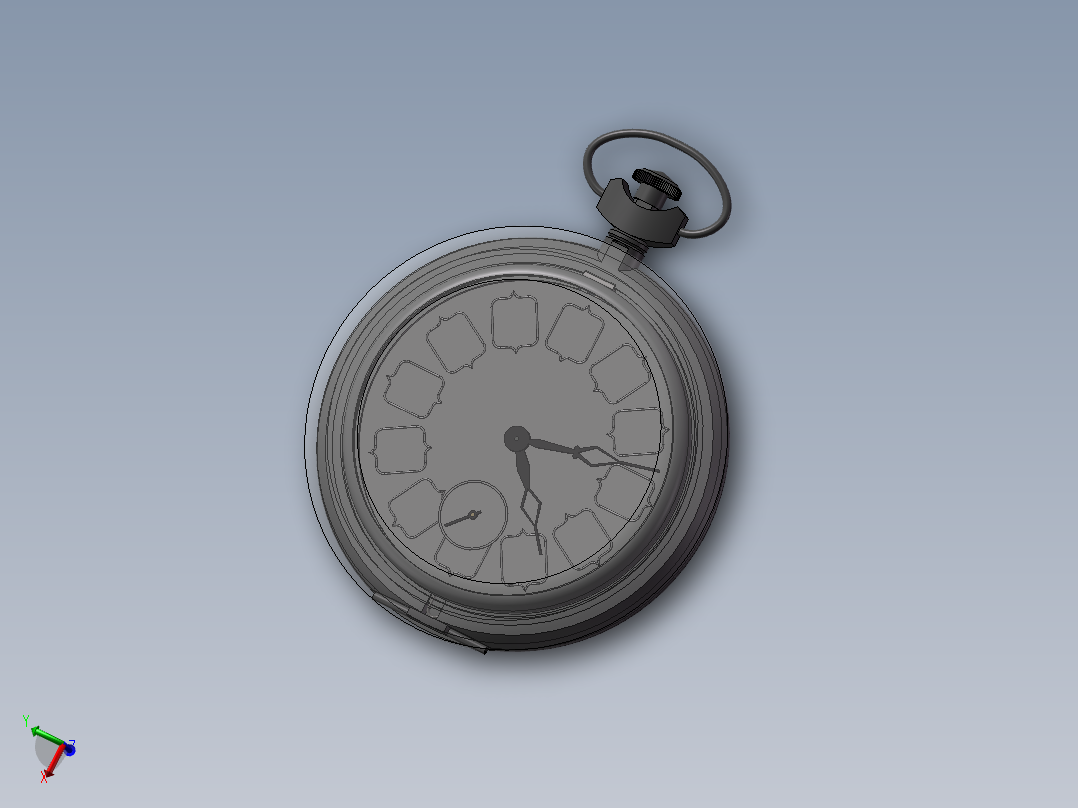 机械时钟表3d图纸 传动机构3d 多级齿轮传动机械时钟表3d三维模型