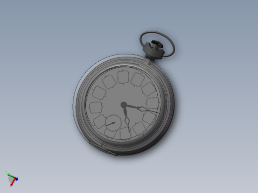 机械时钟表3d图纸 传动机构3d 多级齿轮传动机械时钟表3d三维模型