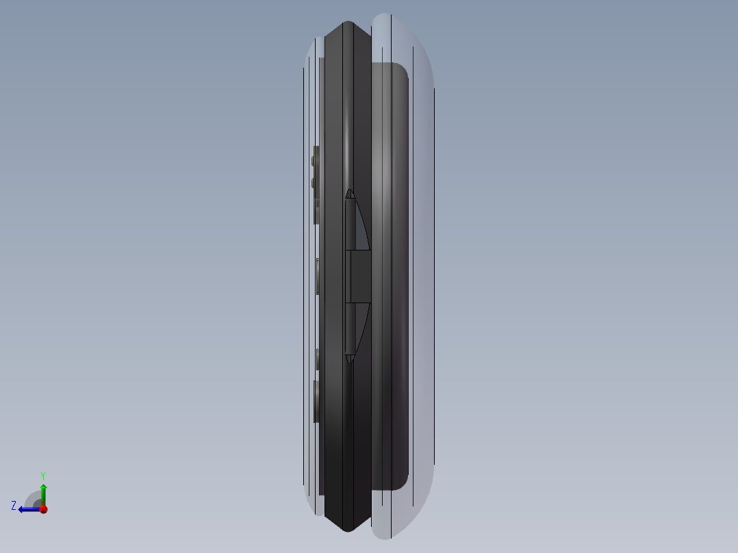 机械时钟表3d图纸 传动机构3d 多级齿轮传动机械时钟表3d三维模型右视图