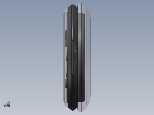 机械时钟表3d图纸 传动机构3d 多级齿轮传动机械时钟表3d三维模型右视缩略图