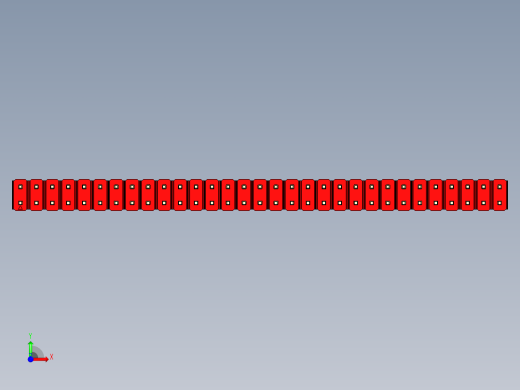 彩色公头100mil（2.54mm）系列-DS1021_red_2x31p_100mil_Type43_rev1.0前视缩略图