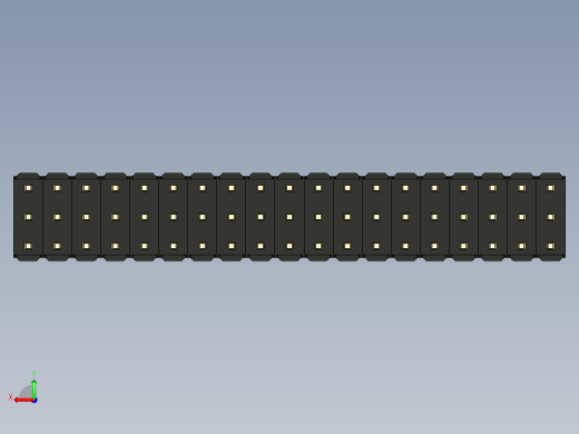 彩色公头100mil（2.54mm）系列-DS1021_black_3x19p_100mil_Type19_rev1.0后视缩略图