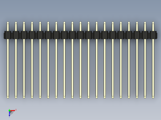 彩色公头100mil（2.54mm）系列-DS1021_black_3x19p_100mil_Type19_rev1.0俯视缩略图