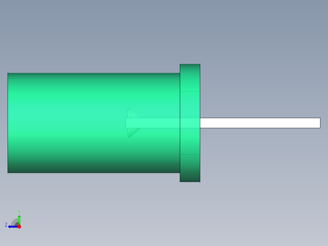 LED_Cylindrical_Green3_D5x9.6mm右视图