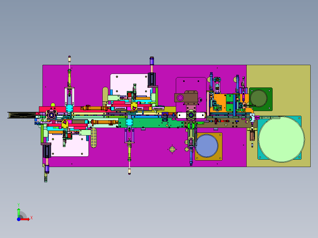 微电机马达业生产全自动插电刷机前视图