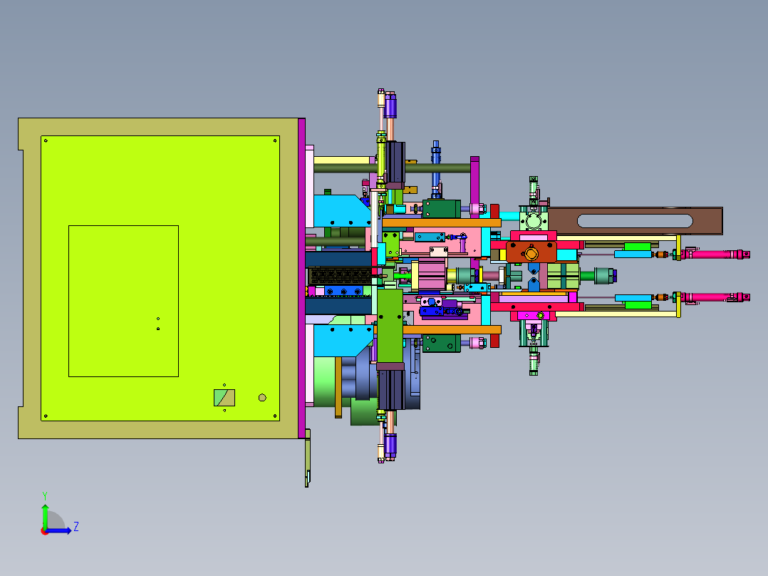 微电机马达业生产全自动插电刷机左视图