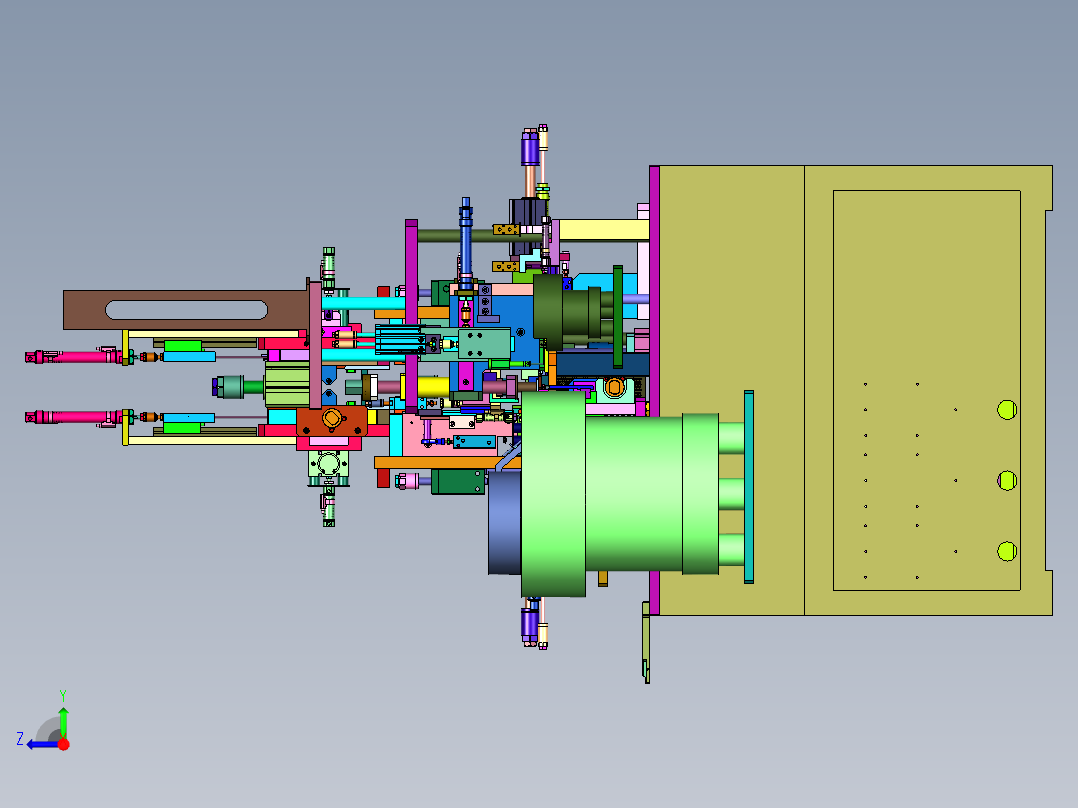 微电机马达业生产全自动插电刷机右视图
