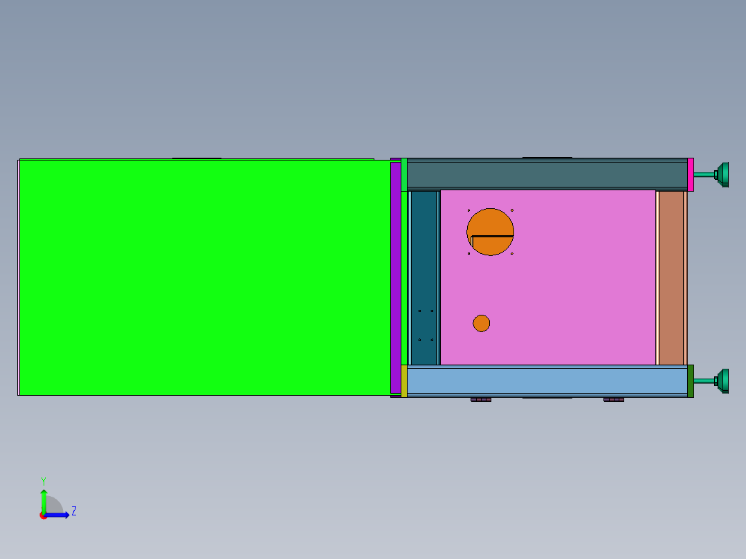 圆管振动盘自动送料倒角机左视图