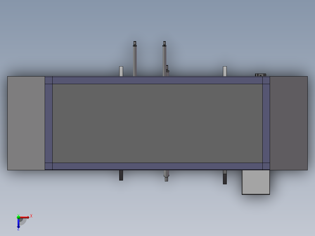 测试浸锡机俯视图