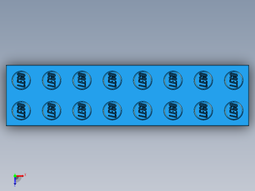 乐高套装 4421基本积木-300723 Bright Blue Brick 2 x 8.STEP俯视缩略图