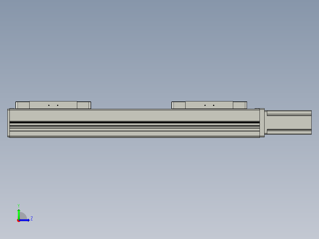 直线模组LHC14-S350-M设计图纸左视图