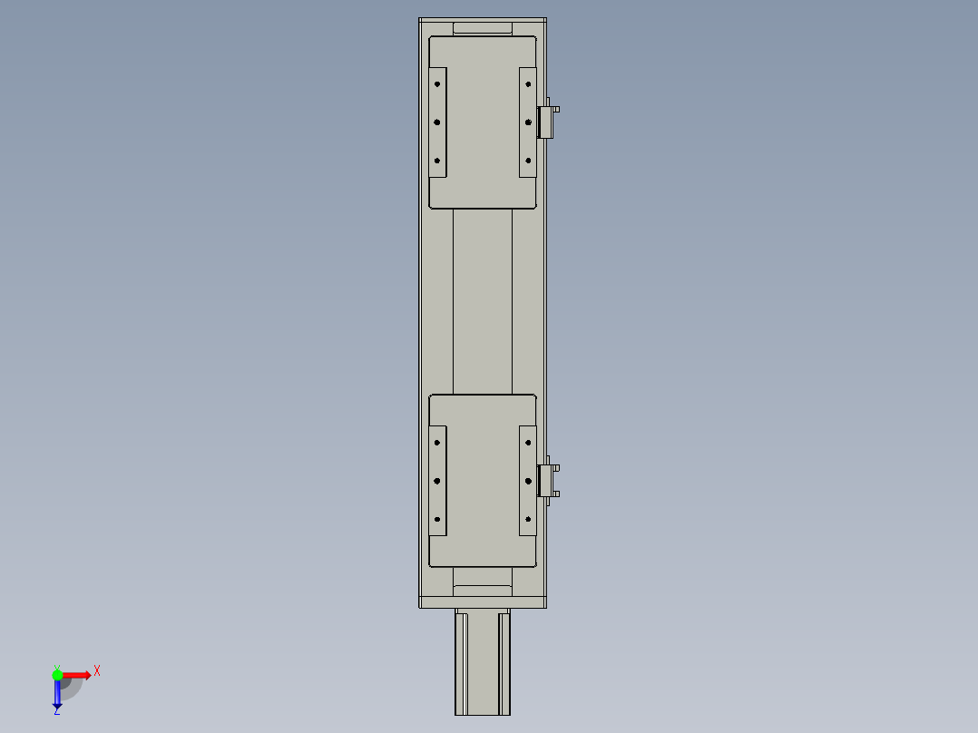 直线模组LHC14-S350-M设计图纸俯视图