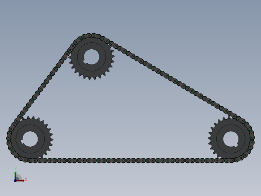 链条链轮机构前视缩略图