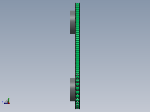 链条链轮机构右视缩略图