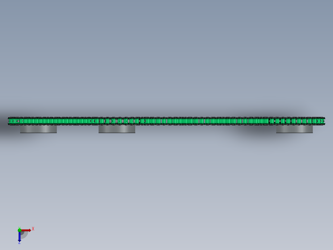 链条链轮机构俯视图