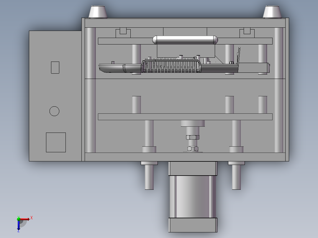 压垫脚工装设备俯视图
