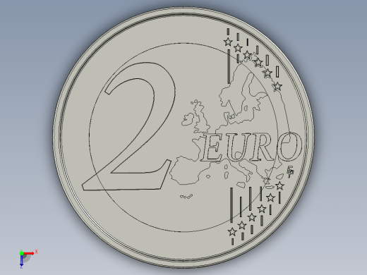 2欧元硬币俯视缩略图