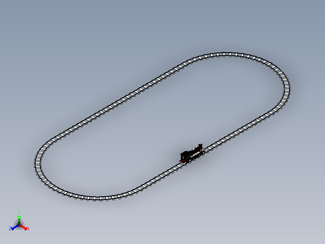 机车正等轴测图