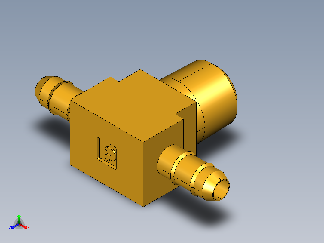 工业通用螺蚊管倒齿式工业硬管接头Male Branch Tee 232-4-2主视图