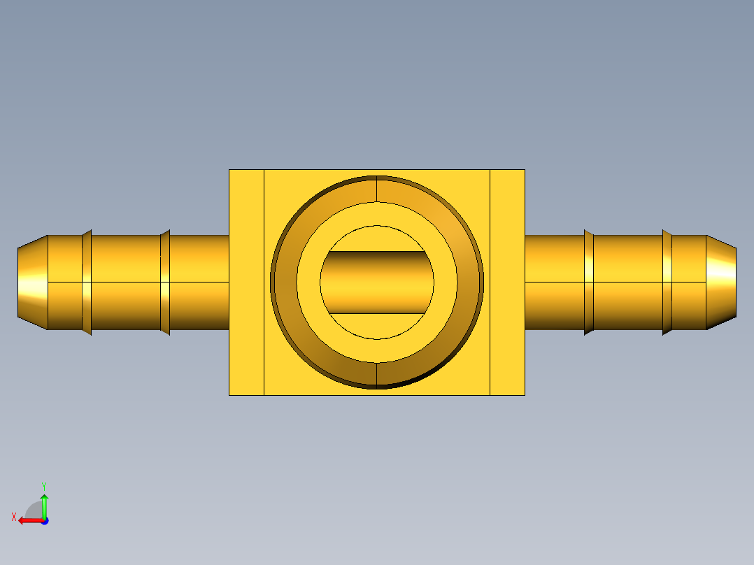 工业通用螺蚊管倒齿式工业硬管接头Male Branch Tee 232-4-2后视图