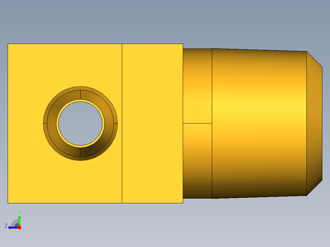 工业通用螺蚊管倒齿式工业硬管接头Male Branch Tee 232-4-2右视图