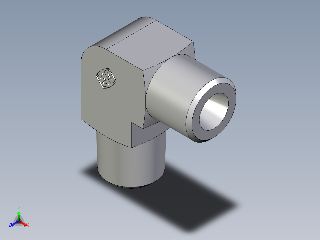 卡套式工业通用硬管接头EO_Male_stud_elbow_WE06SRCFX主视图