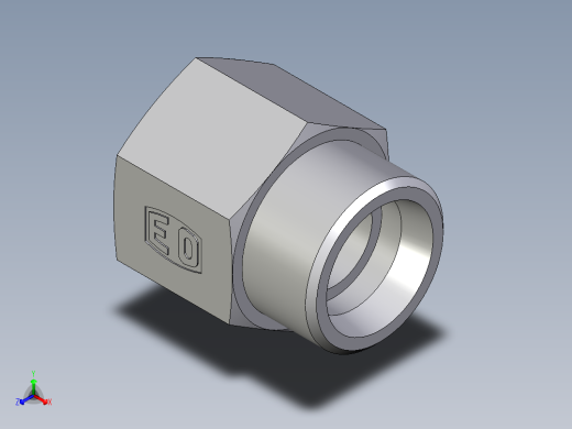 卡套式工业通用硬管接头EO_Swivel_connector_GAI25SMCFX正等轴测缩略图