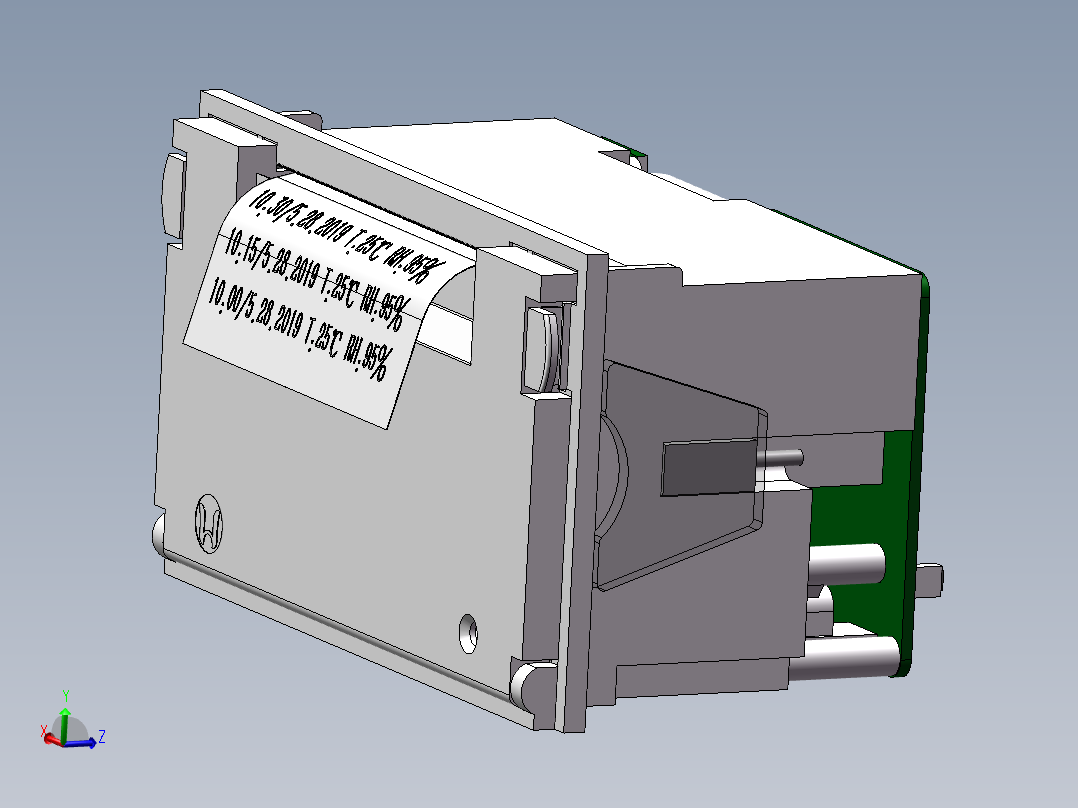 针式微型打印机三维SW模型设计资料