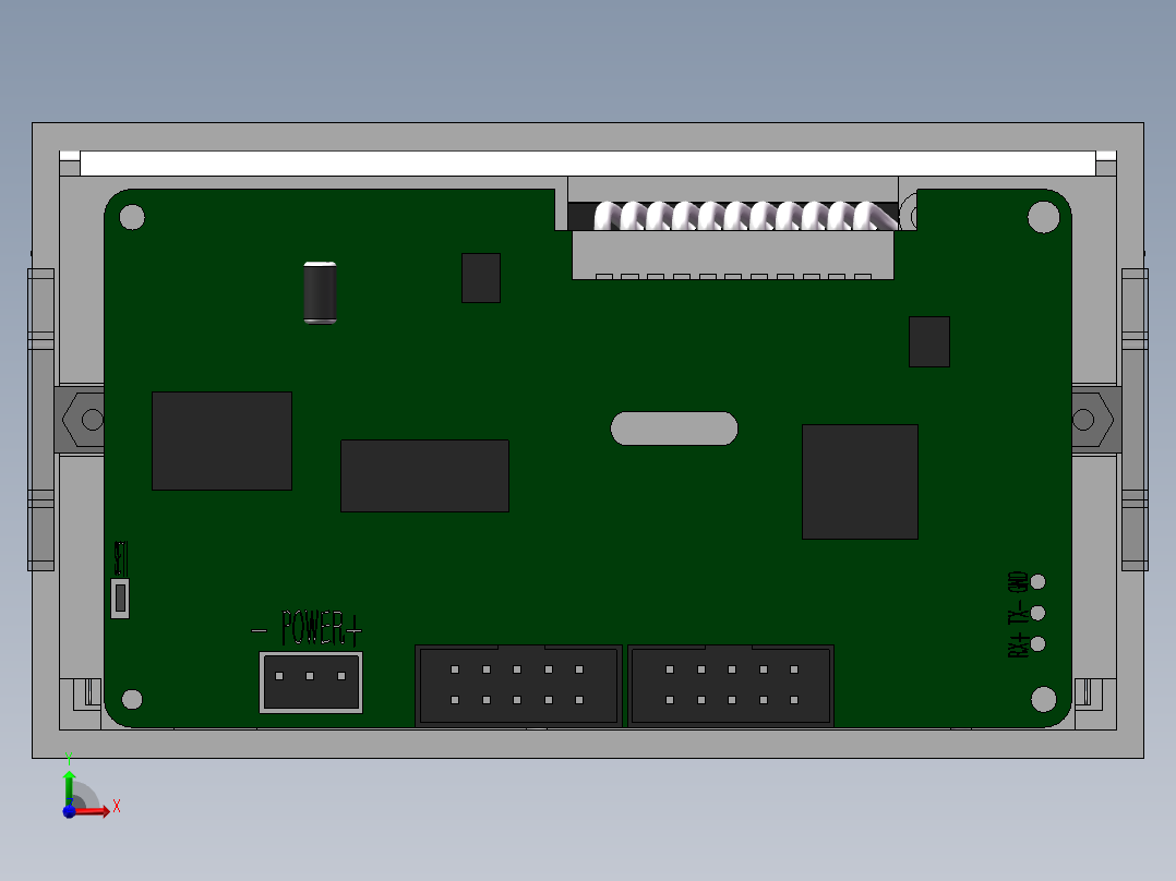 针式微型打印机三维SW模型设计资料前视图