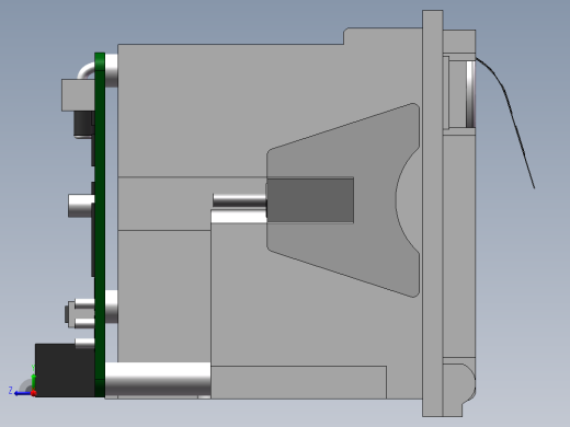 针式微型打印机三维SW模型设计资料右视缩略图