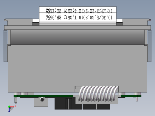 针式微型打印机三维SW模型设计资料俯视缩略图