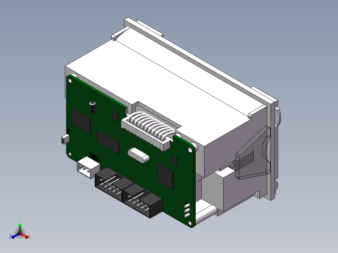 针式微型打印机三维SW模型设计资料正等轴测图