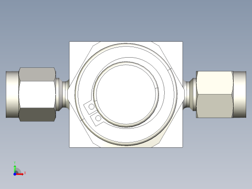不锈钢三通颗粒过滤器，1-8英寸前视缩略图