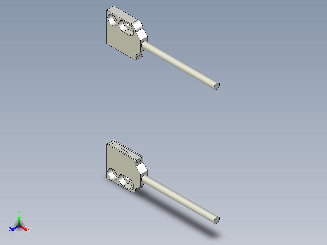 矩阵光纤_对射型FT-S23正等轴测图