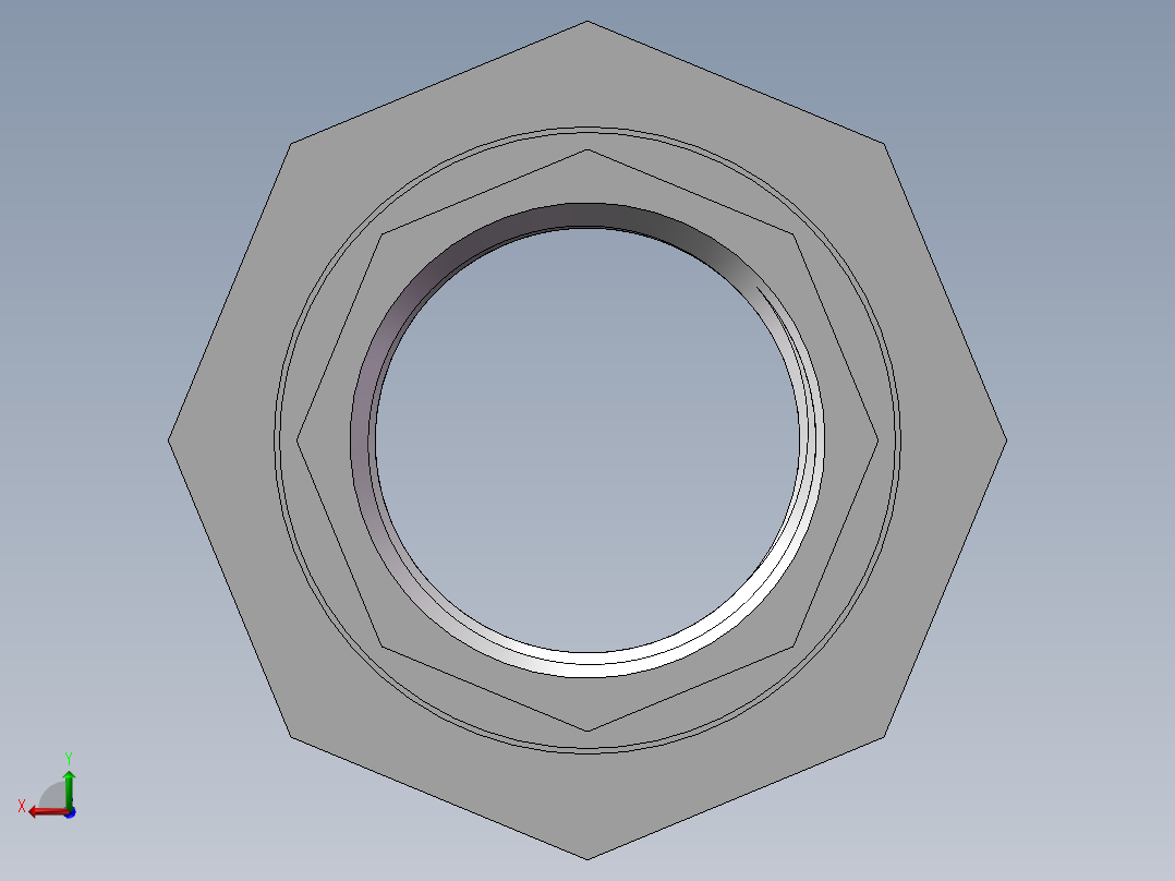 活接-等径内丝直通 DN25后视图