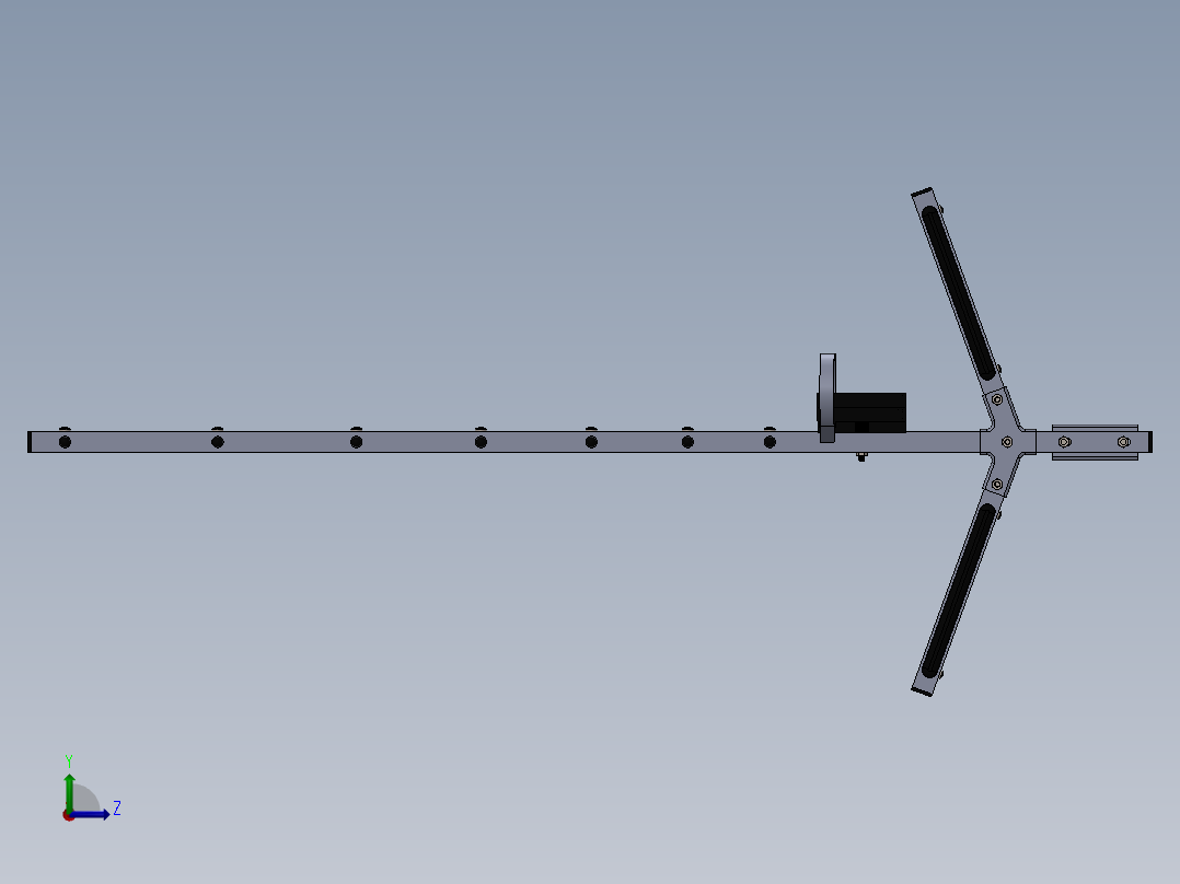 高清电视天线左视图