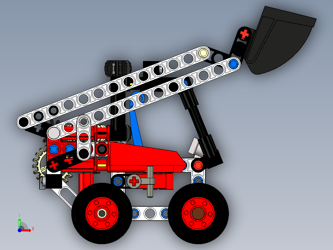 lego-technic-42116-skid-steer-loader.1-乐高玩具赛车前视图