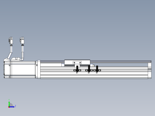 东锦丝杆传动-直线滑台模组DH102-C-L10-S150-BC-P400W-C3左视缩略图