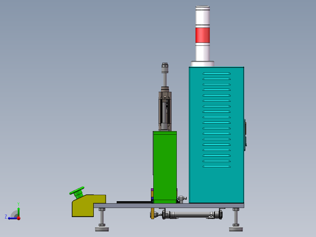 电子产品热熔机右视图