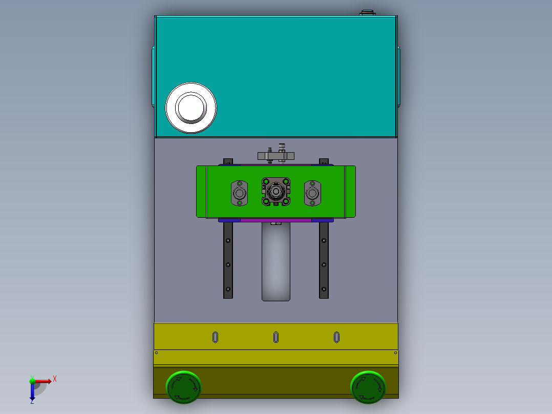 电子产品热熔机俯视图