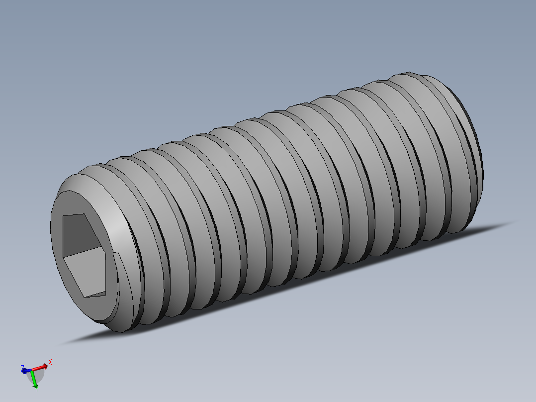DIN 913-ISO 4026 固定螺钉-M4 L=10.SLDPRT主视图