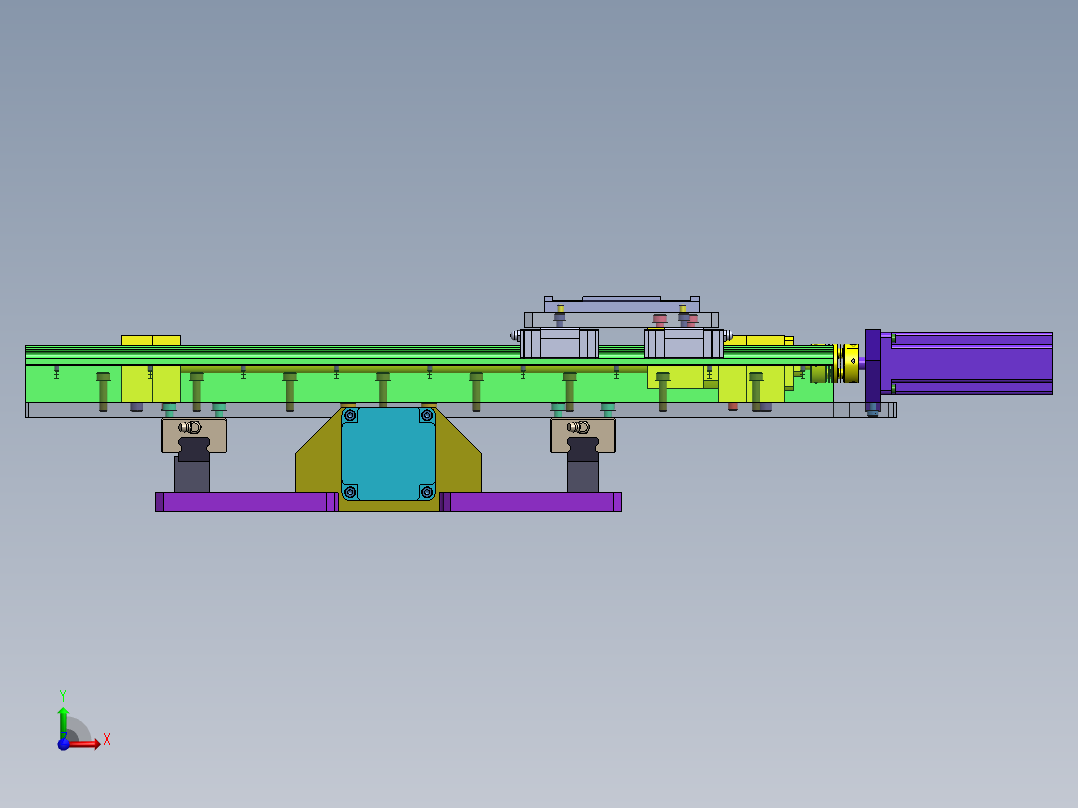 高精度X-Y滑台组件前视图
